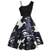 Gbtiger Skew Neck Floral Print A Line Dress gbtiger kopen in de aanbieding