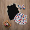 Duopindun Summer Kids Girls Clothes Vest Tops Floral Short Pants Headband 3Pcs Outfits Set duopindun kopen in de aanbieding Duopindun Summer Kids Girls Clothes Vest Tops Floral Short Pants Headband 3Pcs Outfits Set duopindun kopen in de aanbieding
