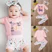 UK Newborn Baby Girls Ropa Romper Jumpsuit Floral Pantalones Leggings Conjunto de traje