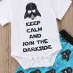 Bebé recién nacido bebé niño Star Wars algodón Romper Top pantalones trajes trajes verano
