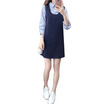 Joy Collection Longyue Women Korean Fashion Long Sleeve Shirt Strap Skirt Two Piece Dress Lwqz172419 Blue joy collection kopen in de aanbieding