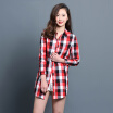 Joy Collection Kuoyihouse 7006 Shirt 2017 Spring New Plaid Female Long Sleeve Loose Art Cotton Red joy collection kopen in de aanbieding Joy Collection Kuoyihouse 7006 Shirt 2017 Spring New Plaid Female Long Sleeve Loose Art Cotton Red joy collection kopen in de aanbieding