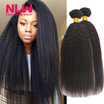 Nlw 10A Brazilian Virgin Human Hair 4 Bundles Kinky Straight Extensions nlw kopen in de aanbieding