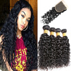 Sexemara Hhhair Cambodian Human Hair 4 Bundles With Closure Water Wave Virgin sexemara kopen in de aanbieding