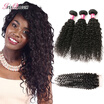 Iris Queen Hair Brazilian Virgin With Closure Kinky Curly Human 3 Bundles iris queen hair kopen in de aanbieding