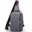 Muzee Men Chest Korean Trend Leisure Sports Canvas Bag Shoulder Messenger Bag Light Coffee Dark Yellow