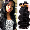 Yyong Malaysian Hair Weave Bundles 8A Virgin Body Wave Natural Black 4 Free Shipping yyong kopen in de aanbieding