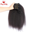 Sexy Lady Kinky Straight Hair Weave 4 Bundles 8A Virgin Peruvian Italian Yaki Human sexy lady kopen in de aanbieding
