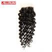 Deep Wave Brazilian Hair Closure Single One Curly Lace Virgin Allrun Human allrun kopen in de aanbieding