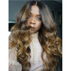 Platinum Brazilian Lace Front Wig Wavy Glueless Full Human Hair Two Tone Ombre Color 1B To Brown Wigs With Free Parting platinum kopen in de aanbieding Platinum Brazilian Lace Front Wig Wavy Glueless Full Human Hair Two Tone Ombre Color 1B To Brown Wigs With Free Parting platinum kopen in de aanbieding