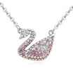 BAFFIN Classic Black Swan Pendant Necklace With Austrian Crystals Rose Gold Plated Chain Necklace For Women Best Gift