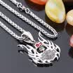 Stainless Steel biker Skull pendant Live To Ride Necklace Pendant
