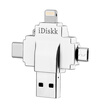 iDiskk R003 card reader Apple MFi certification iphone Android OTG Typ-c computer four with a card reader silver