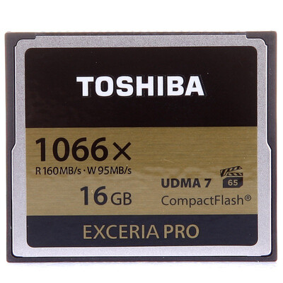 

Toshiba (TOSHIBA) EXCERIA Pro CF карта памяти 16 ГБ читать 160M написать 95M 1066 скорость / VPG-65