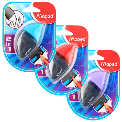 

Ма Peide (Maped) CH048110 Scirocco ластика точилки в сочетании зеленый, фиолетовый, красный цвет случайные