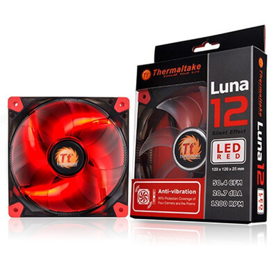 

Tt (Thermaltake) Luna (усиление несущей жидкости / демпфер / Futaba дугообразного вентилятор / отключение технологии) 12см красного корпуса вентилятора