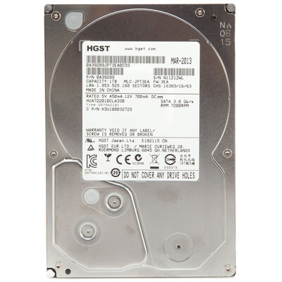 

Yuke (HGST) 1TB 7200 - 32M SATA 3Gb / s жесткий диск корпоративного класса (HUA722010CLA330)