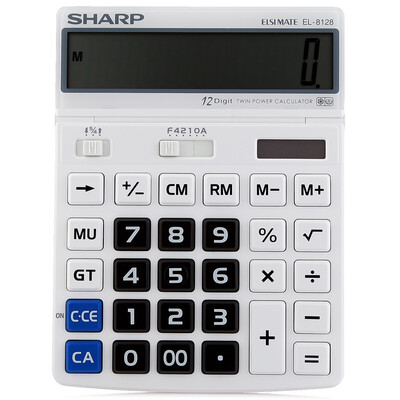 

Sharp (SHARP) EL-8128-WH большой экран большой офис бизнес-калькулятор национальной патентной защиты (Ying белый)