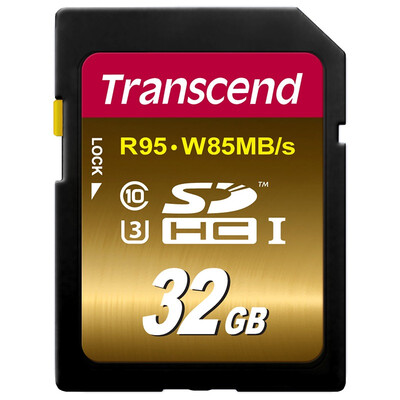 

Карта памяти Transcend (Transcend) 32GB UHS-I U3X SD является высокой скоростью (чтения 95 МБ / с записью 85Mb / с) (частицы MLC)