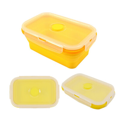 

Kitchen Folding Silicone Lunch Box Food Storage Container Microwave Tableware Portable Household Outdoor Food Fruit Organizer