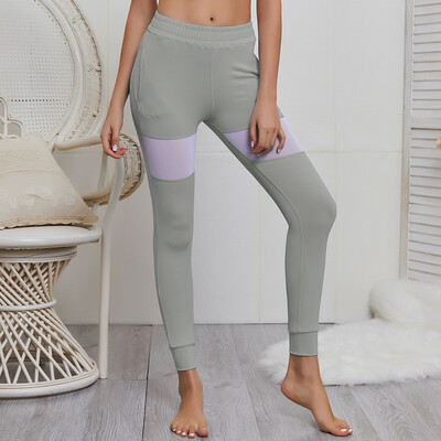 

Gobestart Fashion Womens Pocket Splice Sports Leggings Casual Elastic Fitness Yoga Pants