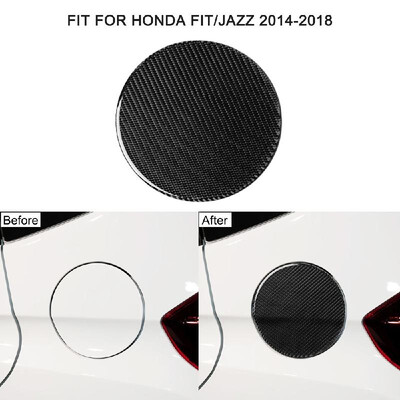 

Car Tank Cap Stickers Automobile Fuel-tank Cover Trim Fit for Honda FitJazz 2014-2018 5D Magnifying Vision Durable Carbon Fiber
