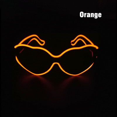 

Fashion Party Dance LED Light Glasses Heart-shaped EL Light Glasses