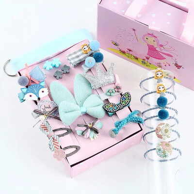

24 Sets Of Childrens Hairpin Hair Accessories Gift Set Girl Bow Hair Pin Baby Hairpin Clip Head Wear Baby Girls Cute Head Wear