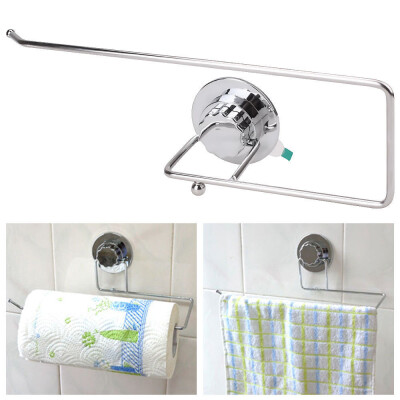 

〖Follure〗Long Roll Paper Suction Cup Rack Wall Mounted Stainless Steel Towel Holder