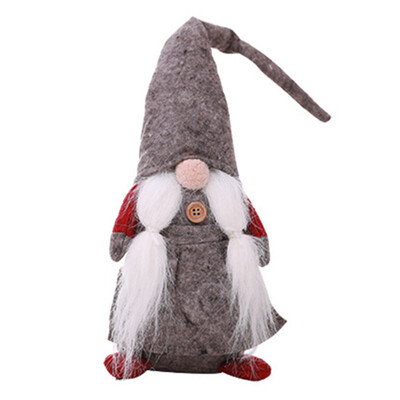 

1Pcs Handmade Christmas Santa Claus Doll Gnome Swedish Figurines Holiday Pretty Xmas Supplies Decoration Ornaments Gifts