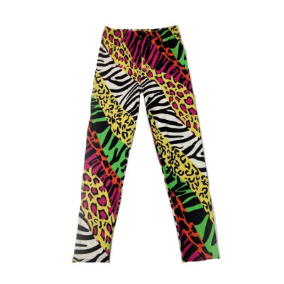 

Popular Color Neon Leopard Print Leggings Female Stretch Milk Silk Tight Pants Neon Zebra Leopard Leggings New