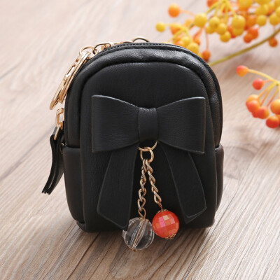 

Tailored Women Bow Pendant Zip Coin Purse Mini Wallet Lady Student Key Bag Coin Purse