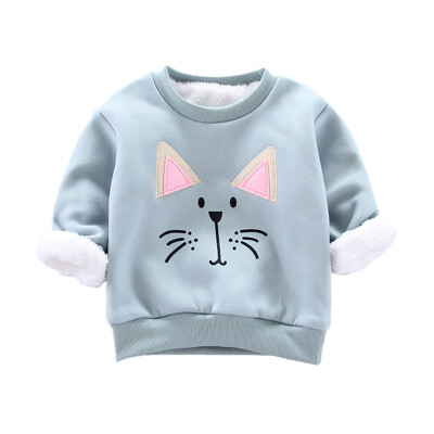 

Autumn Baby Girl Boy Sweatshirt Thicken Outerwear Cartoon Casual Sweatshirt Kids Coat Outfits Tops Comfort