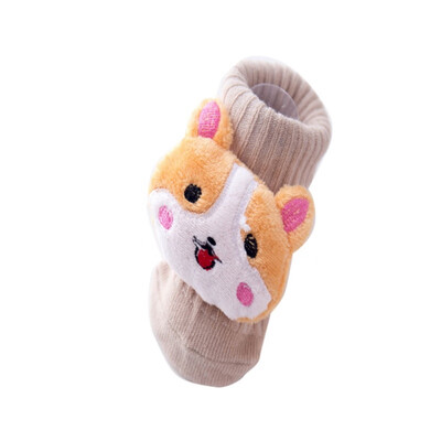 

0-4T Non-slip Cotton Infant Baby Socks Kids Floor Socks Cartoon Doll Socks Baby Girls Boys Soft Cute Boots