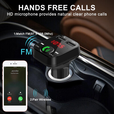 

Wireless Bluetooth FM Transmitter Aux Modulator Bluetooth Handsfree Car Kit LCD MP3 Player USB Car Charger