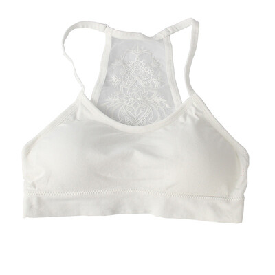 

Women Beauty Back Lace Patchwork Tube Tops Sexy Lace Bottoming Camisole Solid Color Padded Bra Underwear Female New