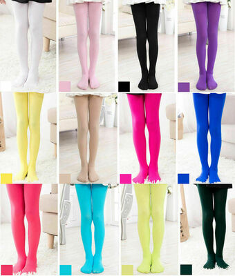 

2019 Girls Kids Pantyhose Opaque Pantyhose Stockings Ballet Dance Stockings Candy Colors 1 Pair Age 1-12Y
