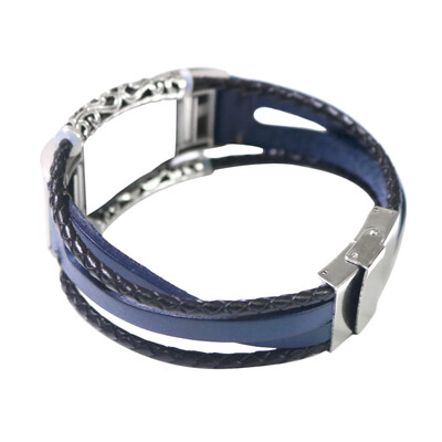 

〖Follure〗Replacement Leather Wristband Band Strap Bracelet For Fitbit Charge 2 BK