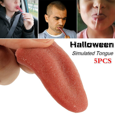 

15pcs Horrible Simulated Tongue Realistic Joke Gross Comedy Magic Trick Pierce Twist Clown Pull Halloween Decoration