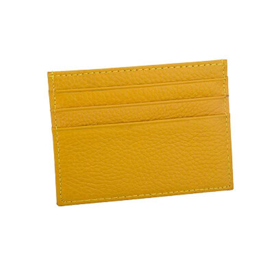 

Wholesale Real Cow Leather ID Card Holder Multi Slot Slim Credit Cash Pocket Mini Travel Bank Business Wallet Case For Men Women