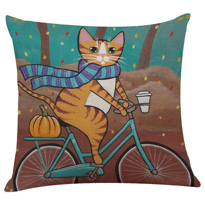 

〖Follure〗Cute Cat Sofa Bed Home Decoration Festival Pillow Case Cushion Cover