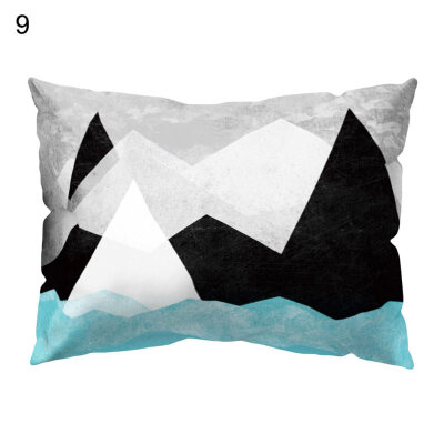 

Colorful Triangle Print Pillow Case Sofa Waist Throw Cushion Cover Home Decor