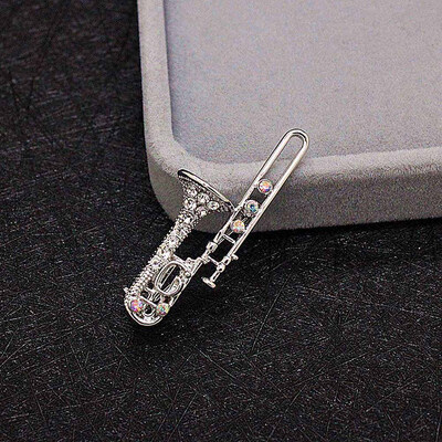 

Fashion Accessories Silver-color Jewelry Top Grade Multi Musical Instruments Pins And Brooches For Women And Men