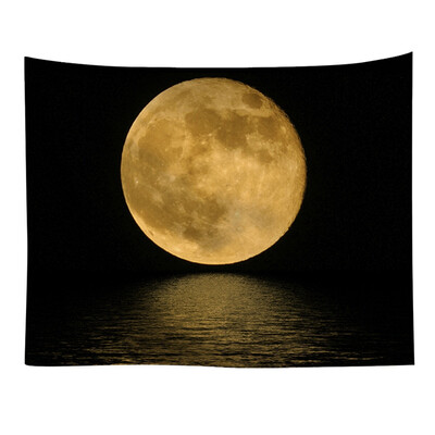 

New Design Hanging Wall Tapestry Hanging Planet with Earth Moon&Mountains Polyester Fabric Wall Decor