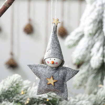 

Toponeto Christmas Decoration Pentagram Doll Pendant Creative Hanging Tree Pendant