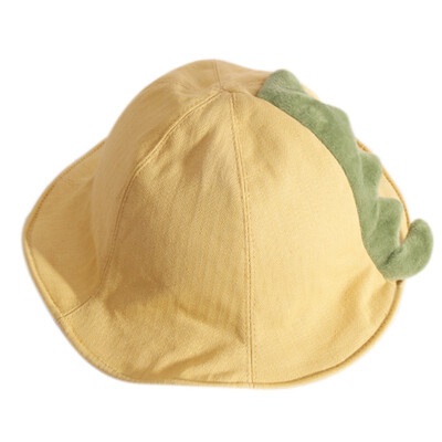

New Autumn Baby Boys Girls Toddler Cartoon Dinosaur Tail Design Bucket Hats Caps Reversible Sun Headwear
