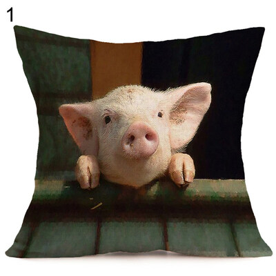 

Lovely Pig Printed Square Cushion Cover Throw Pillow Case Car Home Sofa Decor
