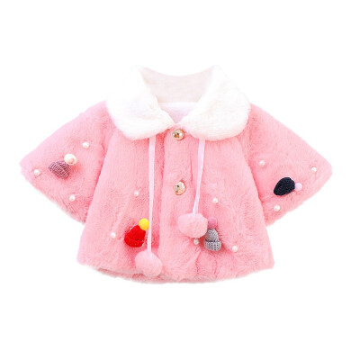 

Baby Girls Clothes Winter Coat Clothes Childrens Printed Cute Warm Jacket Wool Clothes Coat