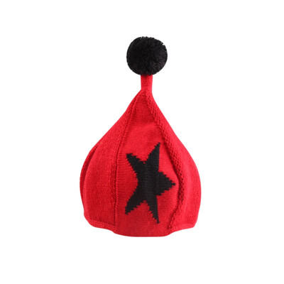 

Autumn Winter Casual Fashion Newborn Baby Five-pointed Star Embroidered Knitted Hat Kid Toddler Cute Cap