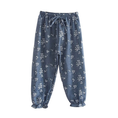 

Kids Clothes Girls Pants Newly Floral Loose Full Pant For Children Girls Elastic Trousers